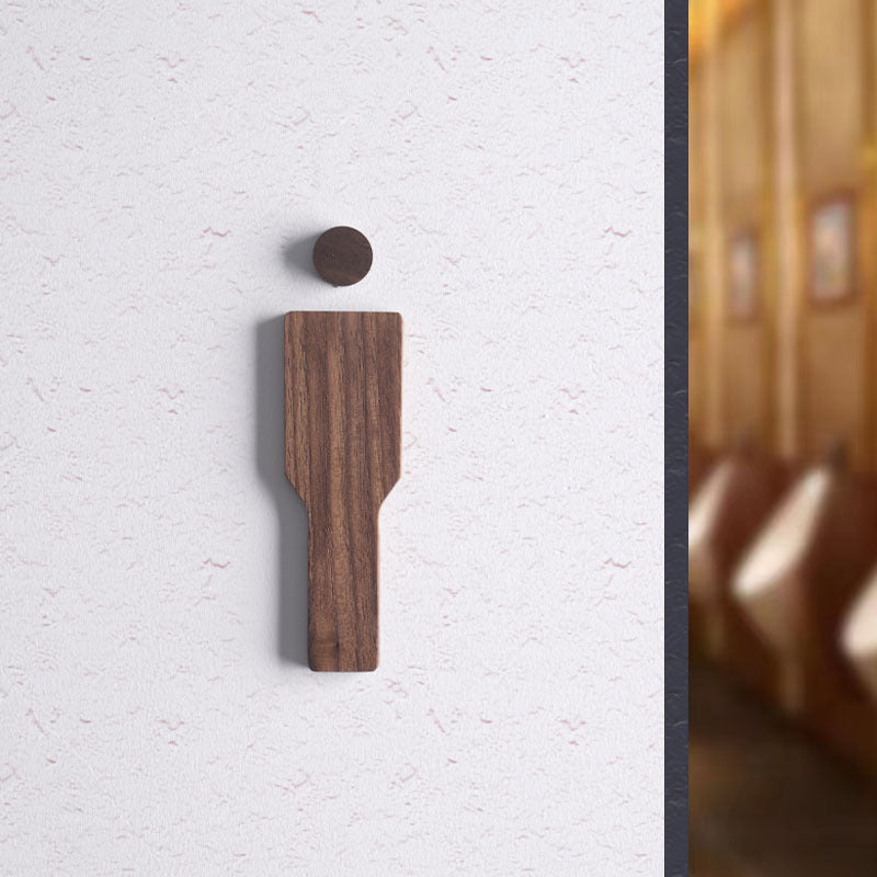 Elegant toiletskilt i træ – moderne design til både private og erhverv