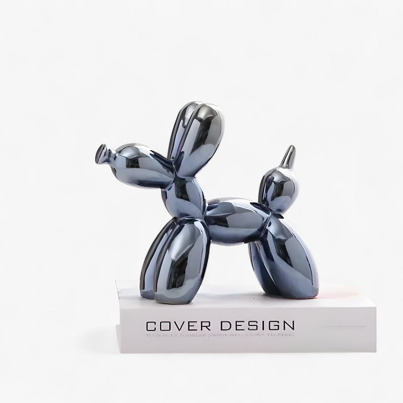 Ballonhund Figur i Keramik – Moderne Dekorationsskulptur til Hylde, Reol og Kontor