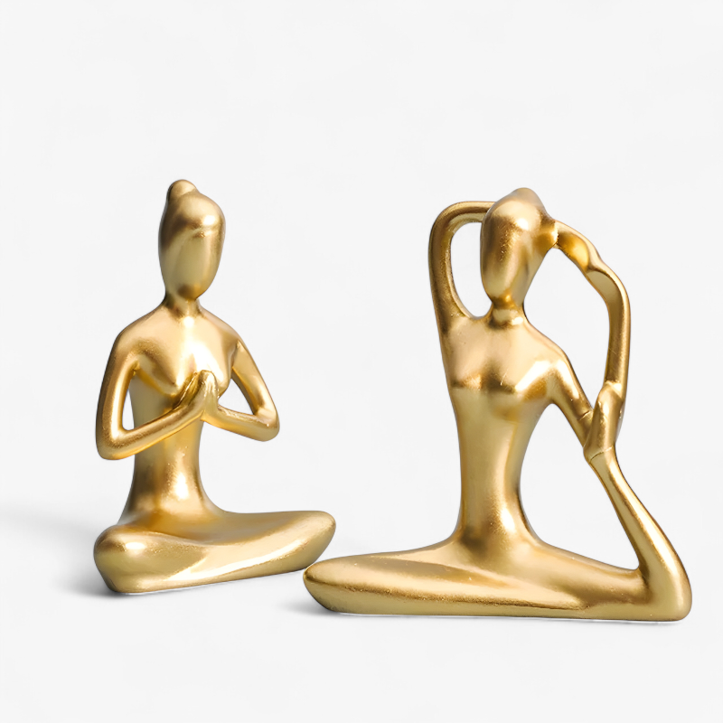 Elina Gylden Yogafigur i Moderne Harpiks – Dekorativ Skulptur til Stue, Kontor og Hjem