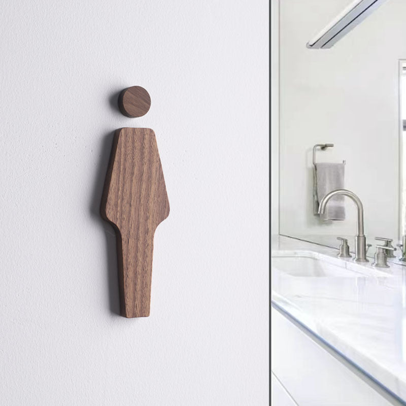 Elegant toiletskilt i træ – moderne design til både private og erhverv