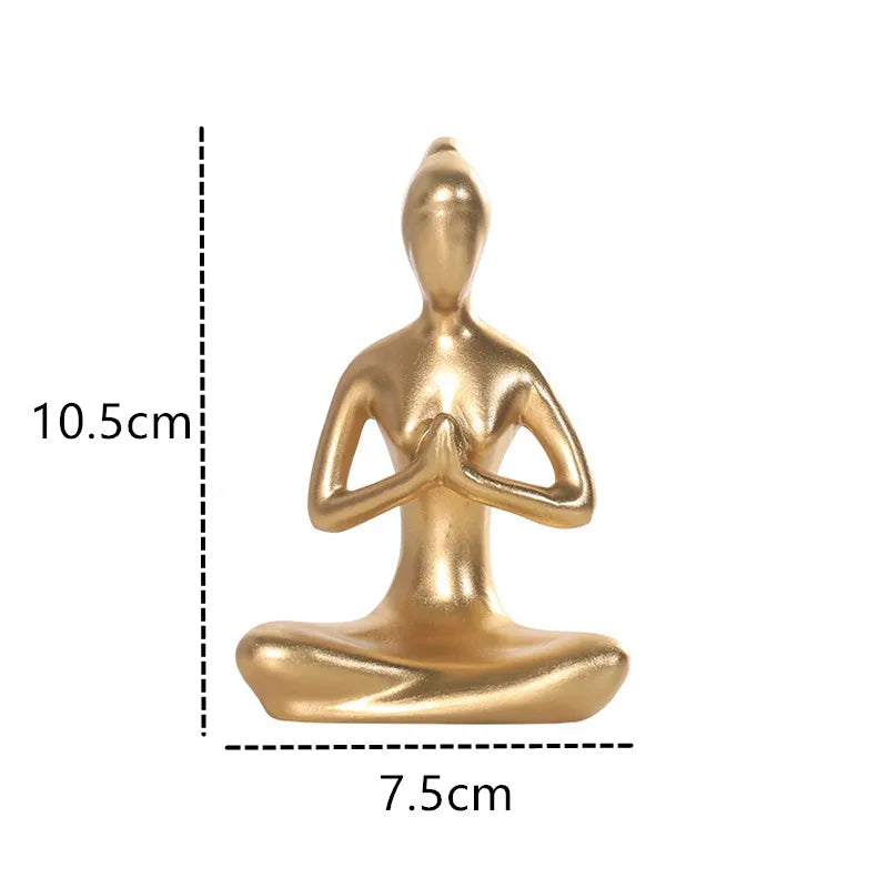 Elina Gylden Yogafigur i Moderne Harpiks – Dekorativ Skulptur til Stue, Kontor og Hjem