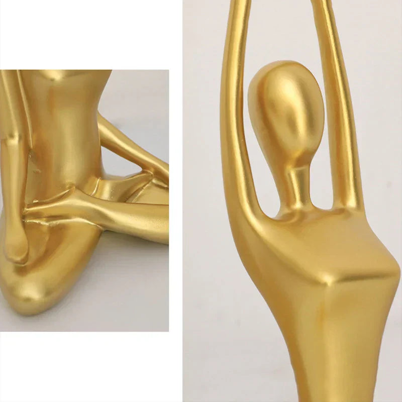 Elina Gylden Yogafigur i Moderne Harpiks – Dekorativ Skulptur til Stue, Kontor og Hjem