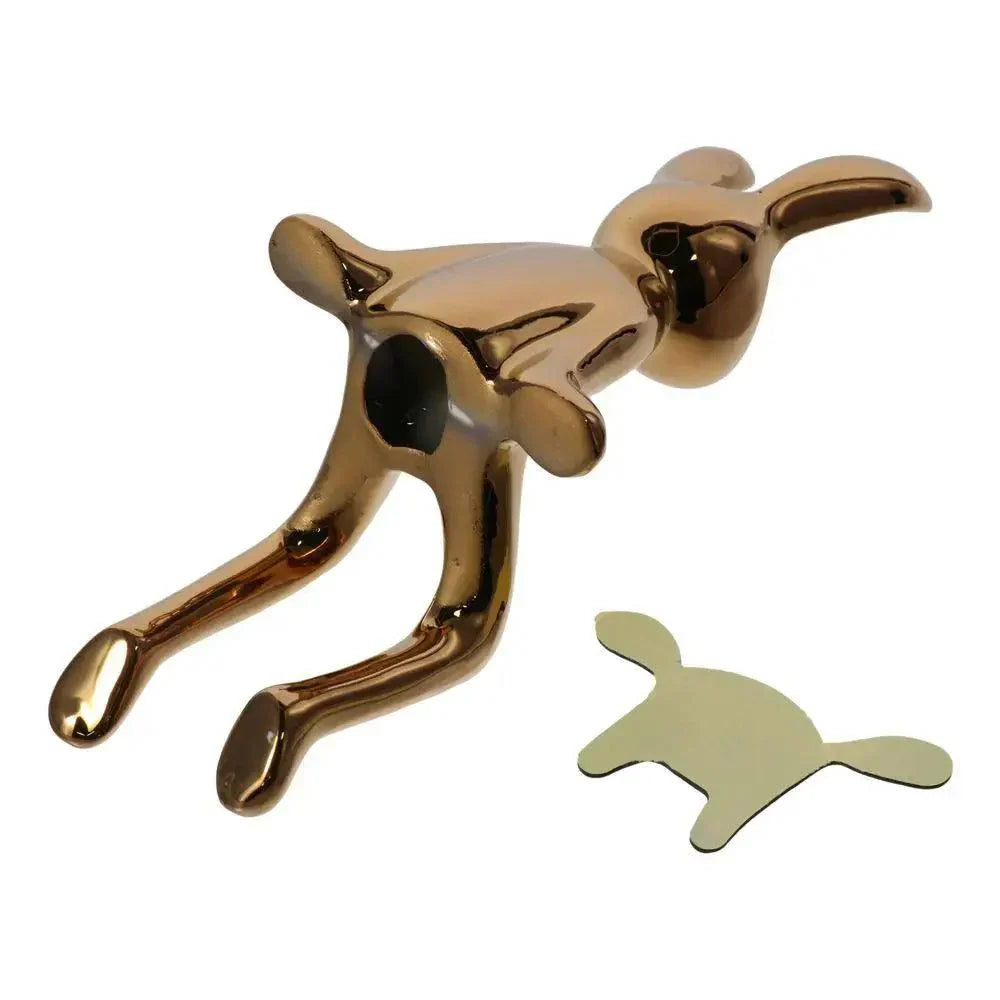 Kaninfigur i Metalfinish – Moderne Skulptur til Hylde, Reol og Stue