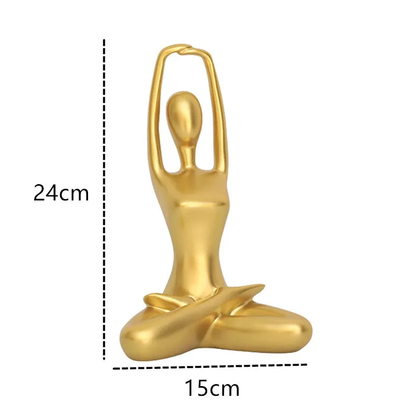 Elina Gylden Yogafigur i Moderne Harpiks – Dekorativ Skulptur til Stue, Kontor og Hjem